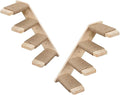 HOOBRO Cat Wall Shelves Set of 2, Wood Wall Mounted 4-Level Cat Wall Steps, Cat Wall Climber Furniture, Cat Climbing Shelves with Jute Scratching Steps, for Cat Perches and Platforms, Nature NL42CS03