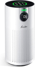 FreAire Air Purifiers for Home Large Room Covers up to 1800Ft², VisionAir 20dB Sleep Mode for Bedroom, with Real-Time AQI & PM2.5 Display,360°Intake&Outlet Air Cleaner Pet-Friendly HEPA,HAP606,White
