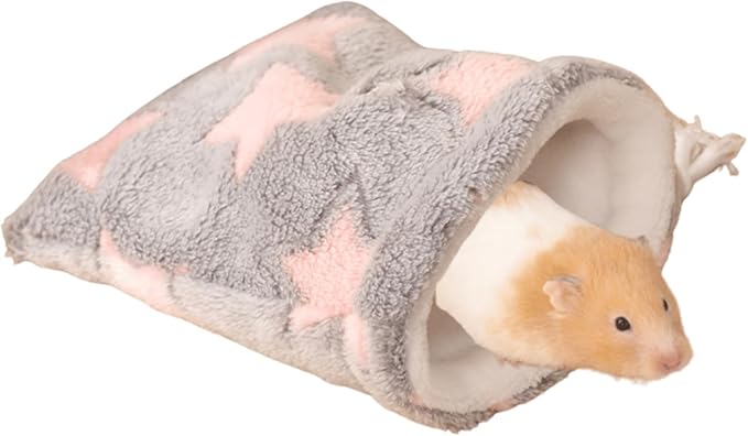 Sugar Glider Bonding Pouch Carrier Bag, Small Animals Sleeping Pouch Bag with Breathable Vent and Drawstring, Portable Travel Bag for Sugar Glider Rat Squirrel Guinea Pig Birds Parrot (Pink)
