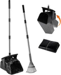 39.8'' Long Handle Dog Pooper Scooper with 20 Bag Attachment Heavy Duty Swivel Bin & Rake Pooper Scooper for Large Medium Dogs Easy to Clean Poop Scooper for Yard, Grass, Gravel