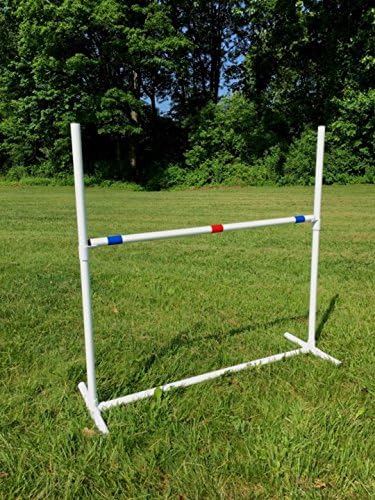 Dog Agility Travel Jump Set 4 Bar Jumps Total with Adjustable Jump bar and Dog Agility Jump Cups