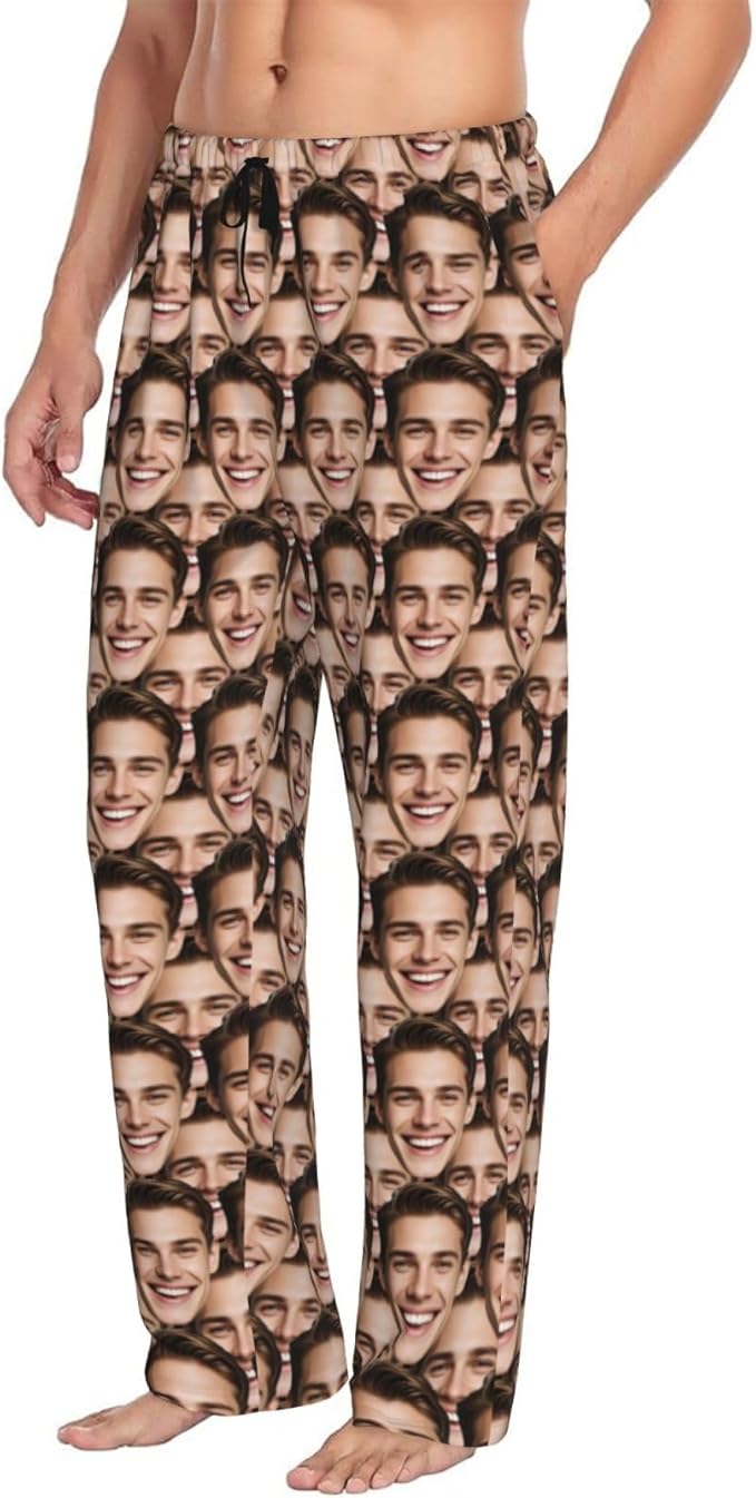 Custom Pajama Pants with Face customized PJ Pants Christmas Valentine gifts for Men Women