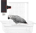 Parrot Bathtub, USB Electric Large Bird Bathtub Shower with Water Pressure Controller, Automatic Pet Bird Bath for Parakeet, Cockatiel, African Grey, Cockatoo, Bird Case Accessories, Bird Toys