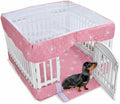 PJYuCien Dog Playpen Bottom Pad and Cover Fits for 36 Inch 4 Panels Exercise Pet Pen, Pink