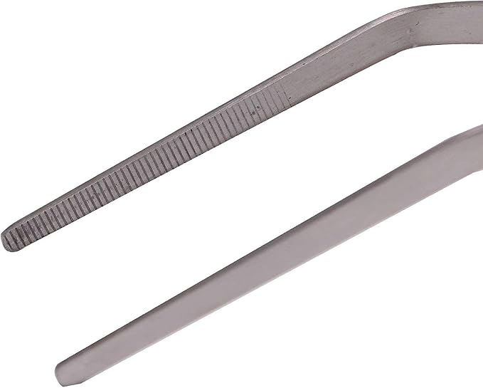 Extra Long Tweezers 18.9 Inch - FEITA Stainless Steel Curved Tip Tweezer Tongs for Aquarium Fish Tank Plants