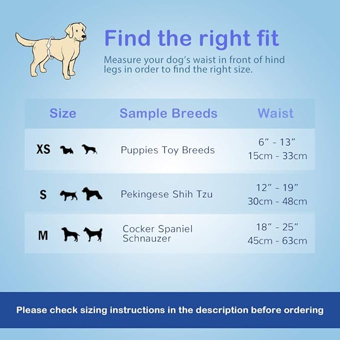 Pet Soft Disposable Male Dog Wraps - Dog Diapers for Male Dogs, Puppy Diapers 72pcs Small