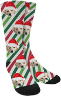 Custom Face Socks, Personalized Dog Lover Pet Photo Picture on Socks Unisex Athletic Crew Socks for Men Women
