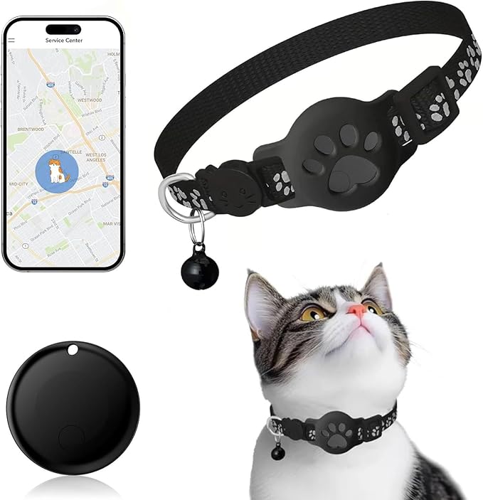 Pet Tracker,GPS Collar for Cats (Android Only) Smart tag,Waterproof Compatible with Google Find My,No Monthly Fee,Advanced Tracking Solution Smart Collar for Pet Safety Ideal Small Large Cats