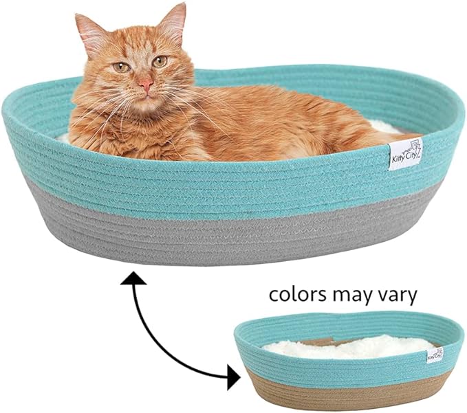 Kitty City Cat Bed, Cotton, 14" W x 19" L x 5" H (Pack of 2)