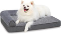 KSIIA Orthopedic Dog Bed - Waterproof Dog Couch Bed with Egg Crate Foam & Nonskid Bottom, 30 x 20 Inch, Gray
