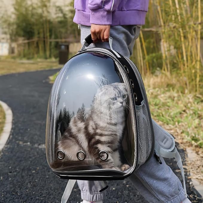 Expandable Cat Backpack Carrier Bubble for Large Cats 20 lbs, Airline Approved Pet Carrier Backpack for Small Dogs Kitten