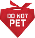 Do Not Pet Dog Bandana (Red, XS 157)