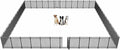 Dog Playpen Dog Fence Outdoor for Yard 47" H with 48 Panels Sturdy Portable Puppy Playpen for Indoor Outdoor RV Camping Use - Black Silver