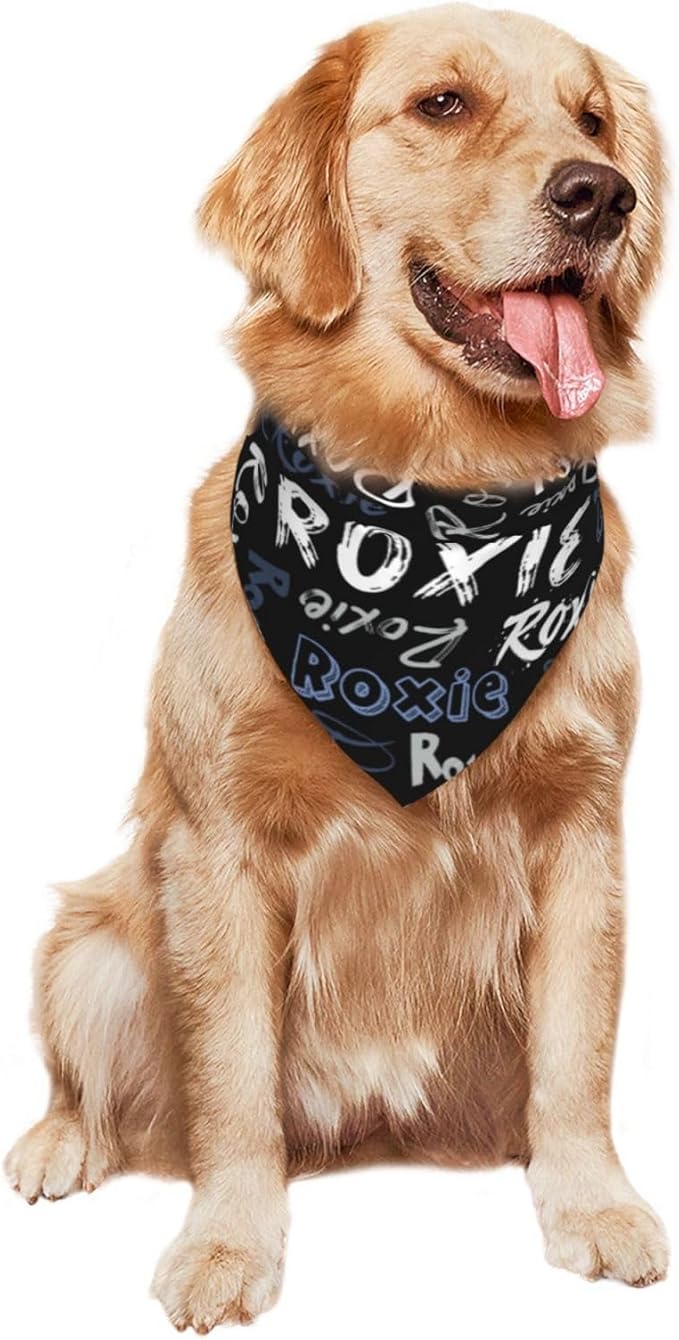 Custom Pet Scarf Personalized Dog Bandana with Name Personalized Add Your Text Bibs Triangle Head Scarfs Gift for Small Medium Large Dogs Cats Baby Puppy Pets Accessories