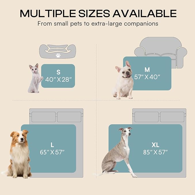 Luciphia Waterproof Pet Blanket for Medium Large Dogs Washable Fluffy Thick Jacquard Shag Fleece Warm Sherpa 3D Textured Flower Print for Cats Puppy Couch Protection (Blue,40x28 inches)