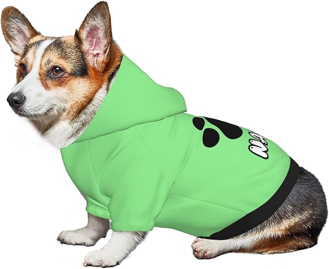Custom Dog Hoodie Soft & Warm Design Your Own Personalized Photo Text Logo Name Dog Clothes for Puppy Sweatshirt Hooded for Small Medium Large Dogs Girl/Boy Cats LightGreen