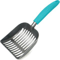 Metal Cat Litter Scoop - Non Stick Aluminum Alloy Aluminum cat Litter Scooper, Solid and Durable Oversized Metal Litter Scoops, Solid Metal, Fecal screening, Solid Handlel Aqua