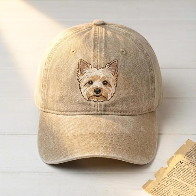 Custom Pet Embroidered Hat with Portrait, Personalized Dog Baseball Cap for Cat and Dog Lovers, Birthday Gift, Custom Embroidered Baseball Cap Cat Dad Hat Pet Loss Gift