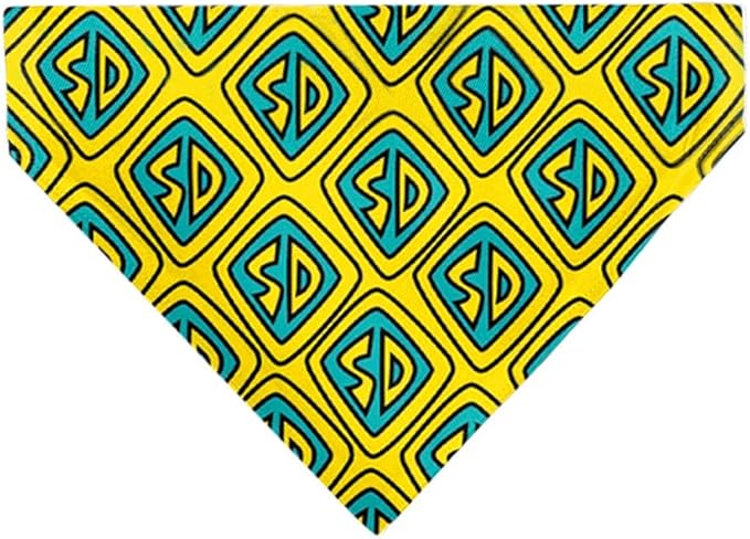 Buckle-Down Pet Bandana, Scooby Doo, Blue/Yellow, One Size, Polyester
