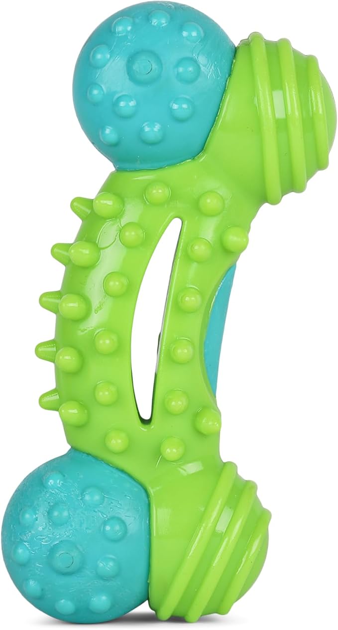 Arm & Hammer Nubbies Duality Bone, A Dental Chew Toy for Dogs - Nubby Pet Toy Cleans Teeth to Reduce Plaque & Tartar with Baking Soda, Green Apple Flavor Dog Bone for Moderate Chewers