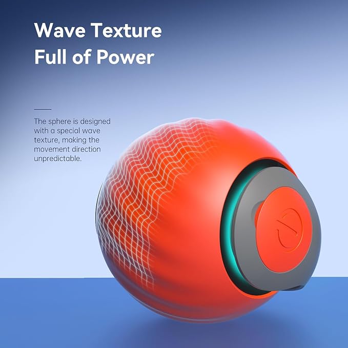 Petgravity Speedy Sprint Ball Toy for Cat Type-C Rechargeable Interactive Cats Toy Orange