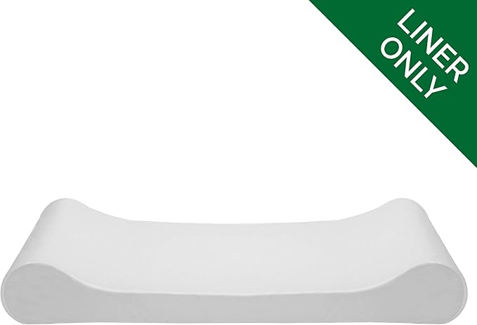 Furhaven Dog Bed Liner Water-Resistant Contour Luxe Lounger Foam Mattress Protector Cover - White, Jumbo (X-Large)