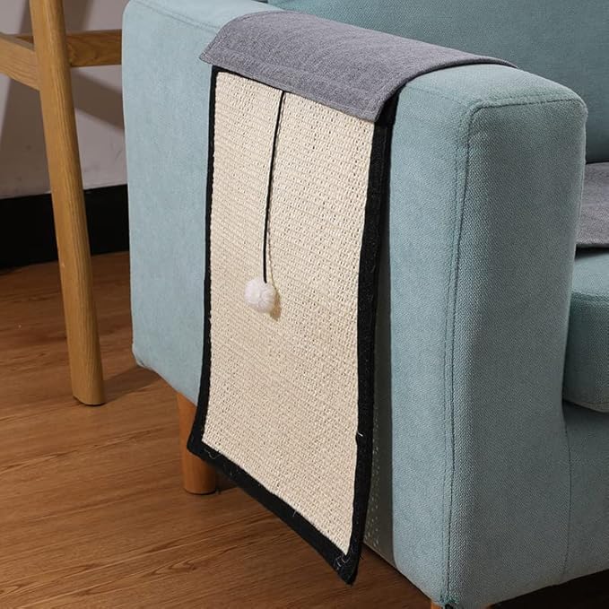 HAOZAIKEJI Cat Scratcher Mat Sofa Protector Natural Sisal Cat Scratching Mat Cat Scratch Couch Cover Heavy Duty Couch Guard Easy Installation Scratch Pad for Grinding Claws Protecting Furniture