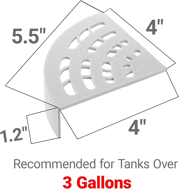 Shrimp Cave 2-Pack – Space-Saving Fan-Shaped Aquarium Cave Decor with 180° Wide-View Design, Compact Fish Tank Accessories for Cherry/Dwarf Shrimp (White)