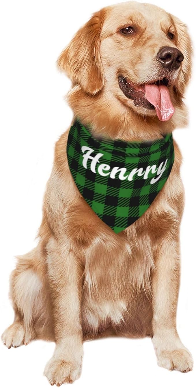 Custom Pet Scarf Personalized Dog Bandana with Name Personalized Add Your Text Bibs Triangle Head Scarfs Gift for Small Medium Large Dogs Cats Baby Puppy Pets Accessories