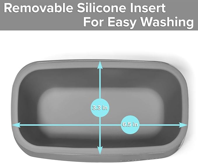CatGuru Premium Cat Litter Scoop Holder – Heavy-Duty Scooper Storage Caddy, Scoop Stand for Kitty Litter Box, Fits Most Cat Litter Scoops (Gray)