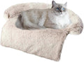 Tinaco Calming Dogs/Cats Bed Mats, Dog Pad Washable Removable Couch Cover, Plush Long Fur Mat for Pets, Waterproof Lining, Perfect for Small, Medium and Large Dogs and Cats (Gradient Brown, M)