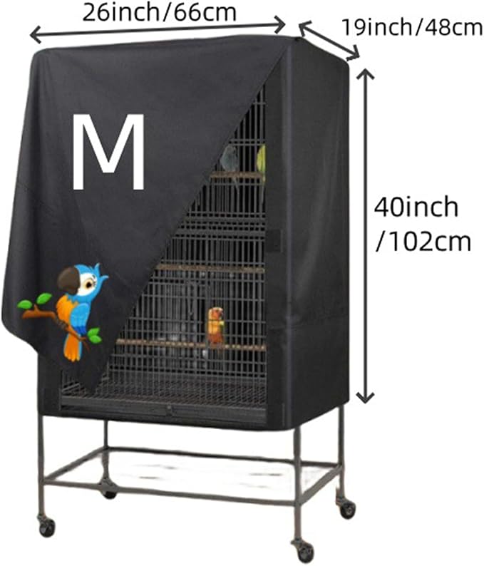 Bird Cage Cover,Pet Cage Cover,100% Shading Oxford Cloth, Bird Cages Covers, Sun Protection Breathable Waterproof Oxford Cloth Pet Covers for Cats Birds Small Animals, Machine