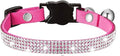 Cat Collars,Rhinestone for Girl Cats Bling Kitten Flower Adjustable Breakaway Collar with Bell Soft Velvet Leather Collar for Puppy Small Dogs (Hot Pink)