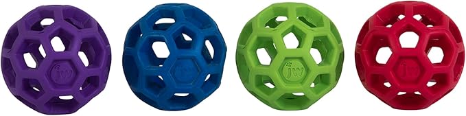JW Hol-ee Roller Dog Fetch Treat Dispenser Puzzle Ball; Mini 1.75 Inch Diameter