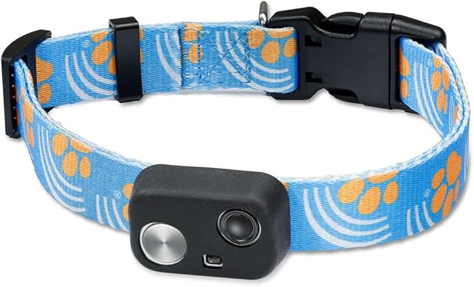 MS-5 Automatic Pet Door Collar, Genuine High Tech Pet Brand Dog Collar for Power Pet Doors - Deluxe Strap (Paw, Large) - DC-PAW-MS5-L