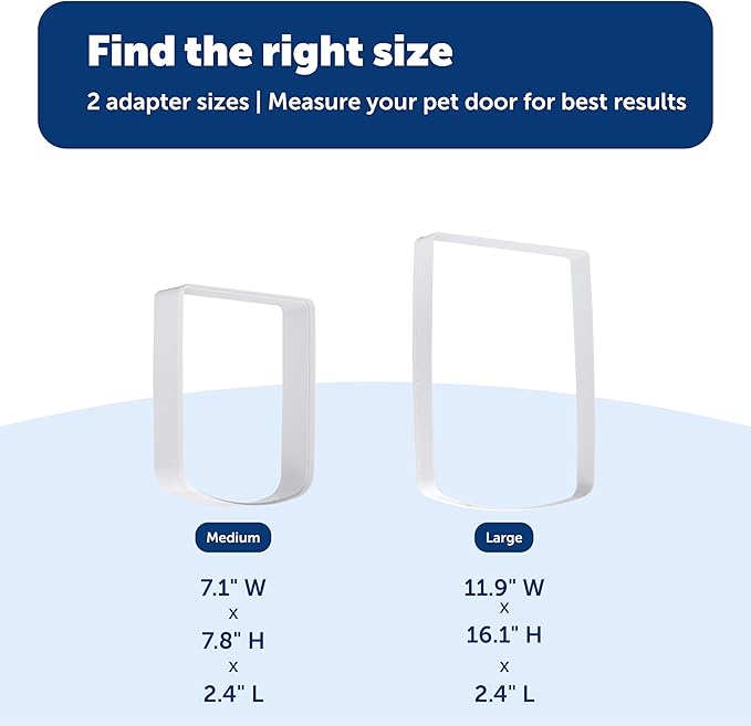 PetSafe SmartDoor Connected Pet Door Tunnel Extension - Long-Lasting Durable 2" Plastic Depth Extender - Quick No Tool DIY Setup for Interior Exterior Wall Installations - Large