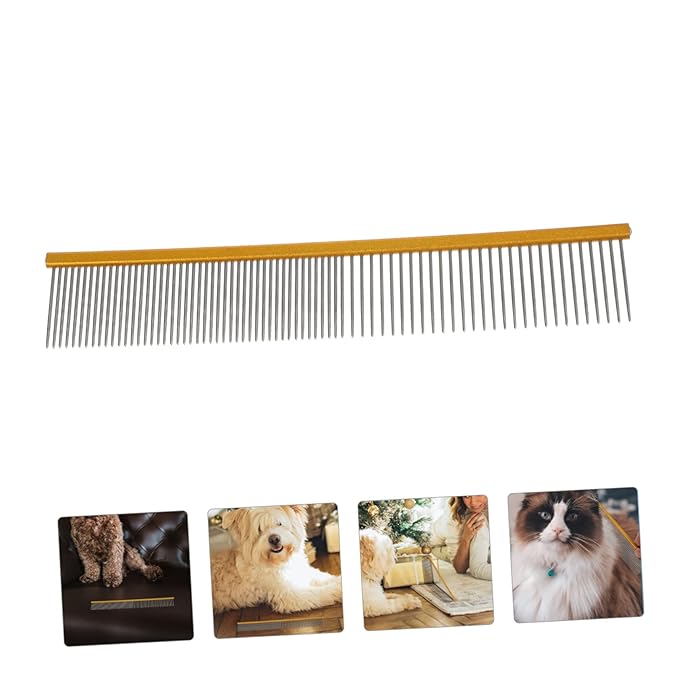 POPETPOP Ergonomic Pet Comb for Dogs Cats Grooming Tool Portable Wear-resistant Material