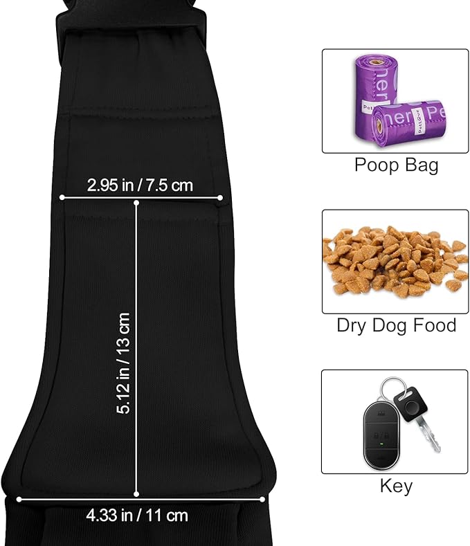 PETLOFT Reversible Dog Cat Sling Carrier, Small Dog Carrier, Adjustable Dog Sling, Hands Free Cross Body Carrier with Collar Hook for Dog/Cat/Bunny up to 11lb, Black