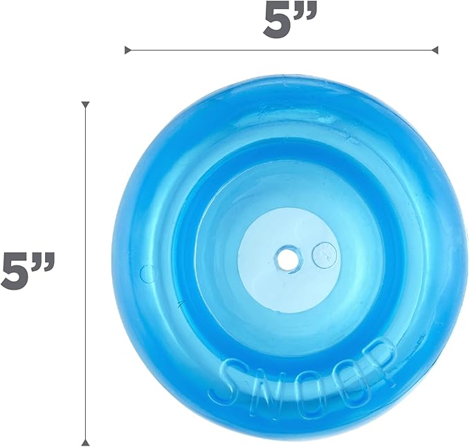 Outward Hound by Planet Dog Snoop Dog Toy – Treat‑Dispenser Puzzle Ball, Interactive Slow Feeder, Medium to Large Dogs, Bouncy & Mint-Infused, Blue, 5"