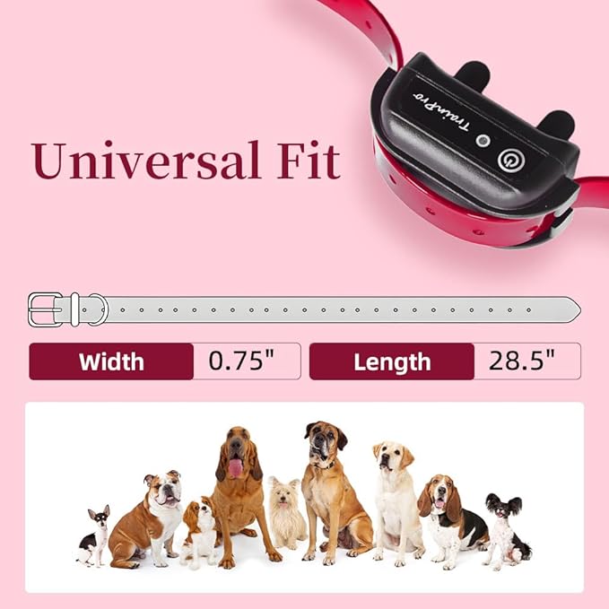 Universal 27 ½” X ¾” Replacement Band Strap for Dog Training Collar - Adjustable Waterproof TPU for Remote E-Collar, Static/Vibration Shock Trainer, Fits Most Bark Control & Obedience Devices