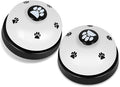 Pet Training Bells, 2 Pack Dogs Bell for Door Potty Training and to Ring to Go Outside Communication Device Dog AgilityTraining Equipment Interactive Toys (White)