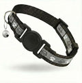 Cat Collar Breakaway, Reflective Kitten Collar with Bell, Safety Buckle Kitten Collar, Lightweight, Adjustable, Comfortable, Suitable for Boy Girl Cats (7"-13") Black