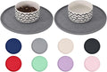 Comtim Waterproof Dog Food Mat - 2 Pack Silicone Pet Food Mat Dog Food Bowl Mats Cat Water Mats Eating Tray, Non-Slip Pet Placemat with Lip for Messy Drinkers to Protect Floor,Dark Grey 11"×11"