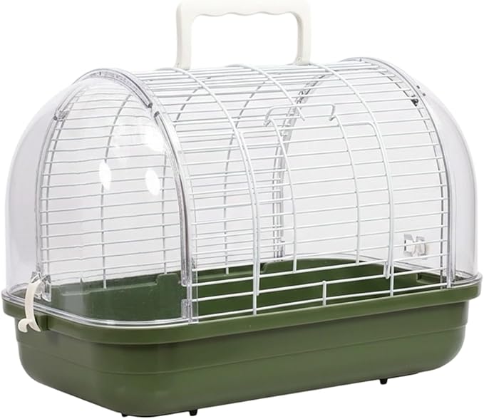 Small Bird Cage, Transparent Bird Travel Carrier, Full View Cockatiel Cage with Sturdy Design, Compact Aviary with Durable Construction, Indoor Outdoor Balcony Living Room Park Parakeet
