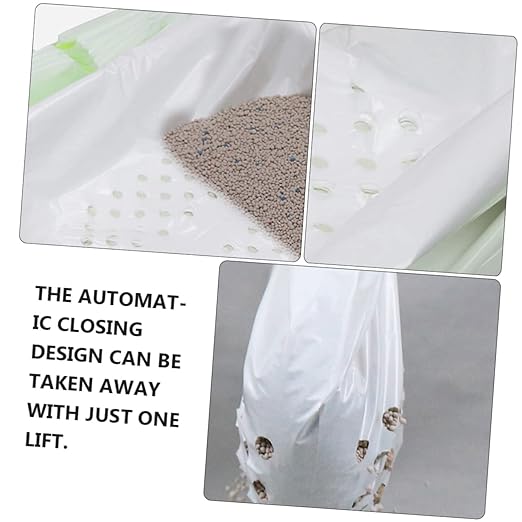 HANABASS 7pcs Cat Litter Filter Bags Pet Waste Disposal Bags Design for Litter Box Maintenance