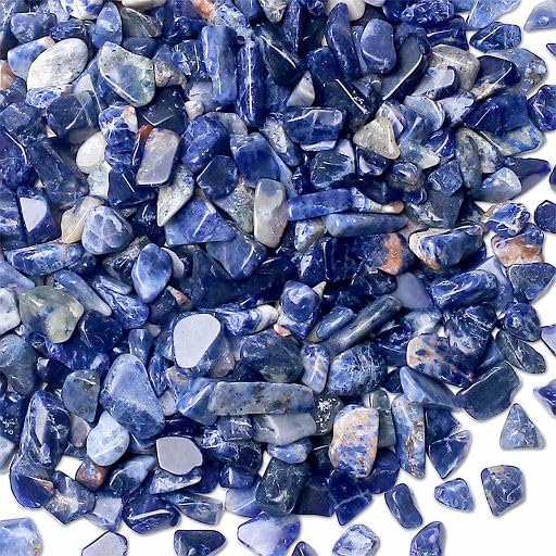 YATOJUZI Blue Sodalite 1LB Aquarium Gravel Rocks Bulk Wholesale Tumbled Crystals Stones Chips Crushed Reiki Energy Balancing Gemstones for Planters Vase Filler Fountain Fish Tank Potted Decor