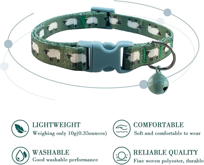 Yizepet Cat Collars, Breakaway Kitten Collar, Cute Kitty Collar in 2 Pack, Pet Supplies Accessories