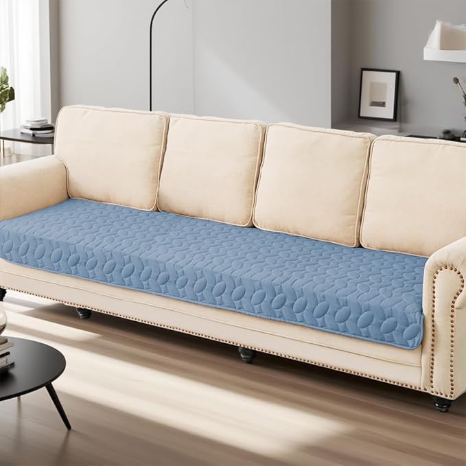 Ameritex Waterproof Pet Bed Cover Anti-Slip Dog Bed Blanket for Sofa and Furniture Waterproof New Pattern Design (Lightblue, 30x90 Inch (Pack of 1))
