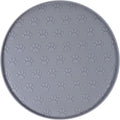 Silicone Pet Food Mat, Dog Dish Mat, Dog Cat Food Mats Small, Silicone Mats for Dogs Bowls, Waterproof Non-Slip Dogs Cat Water Bowl Placemat with Raised Edge, Gray
