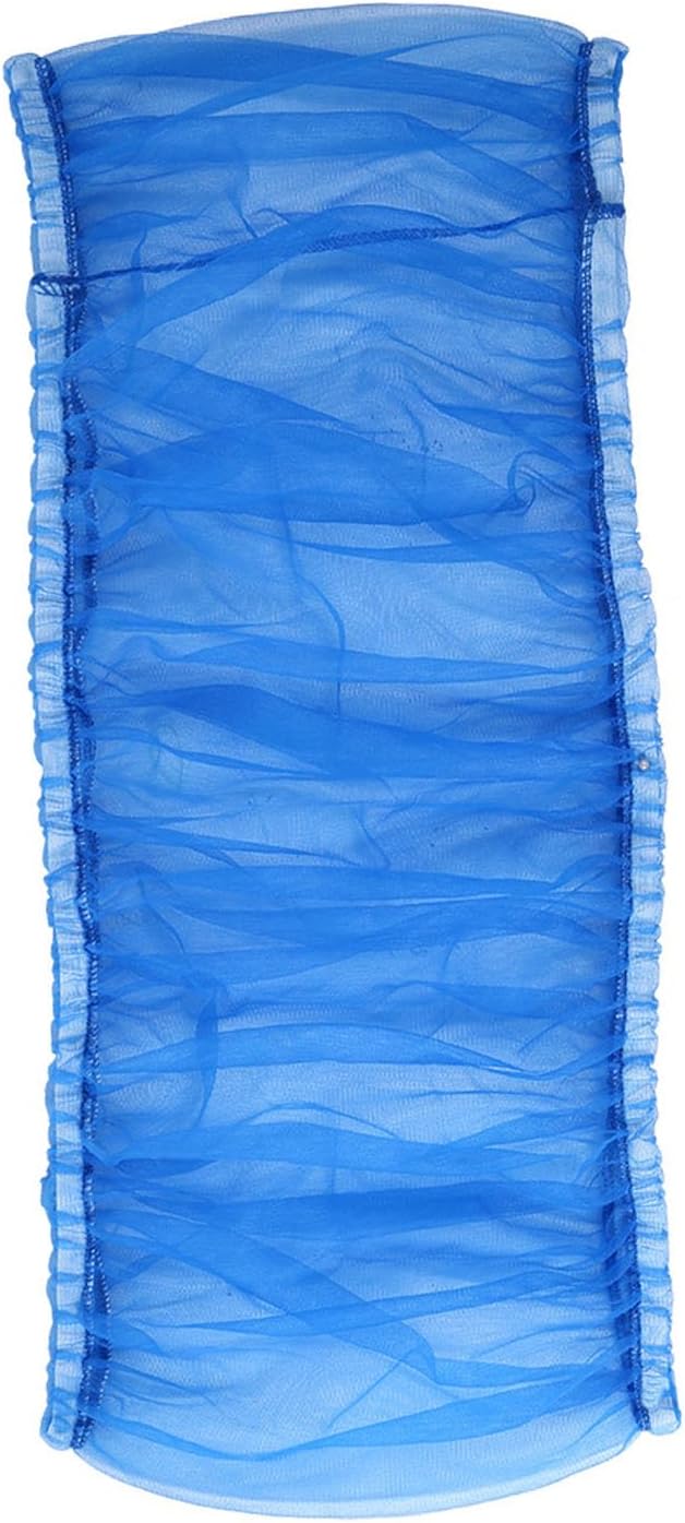 Ventilated Nylon Bird Cage Cover,Bird Cage Seed Catcher Large Size Bird Cage Mesh Cover Protector for Round Square Cages (Blue)